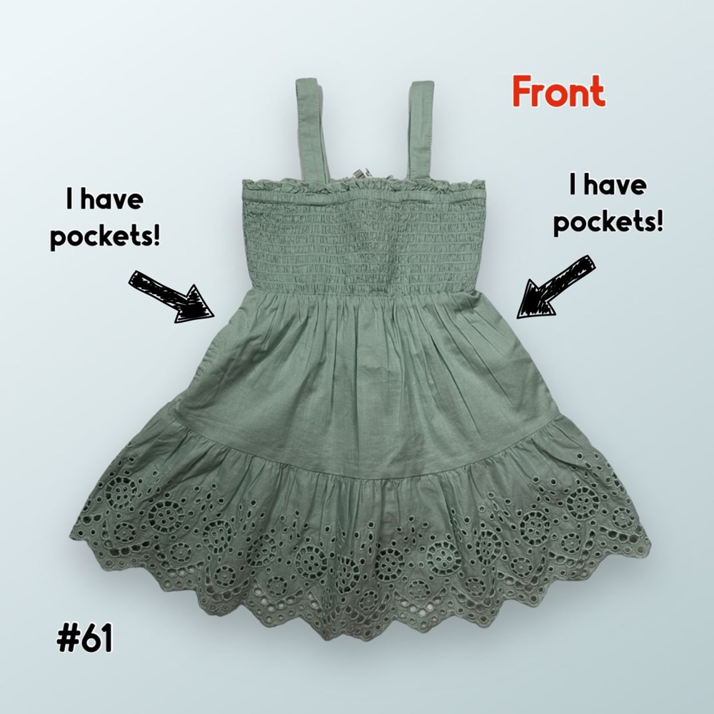 NWT, Baby GAP Sage Green Eyelet Dress / Size: 2T
